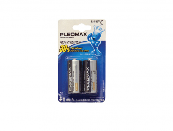 PILHA MEDIA C MANGANES R14-2PL PLEOMAX-SAMSUNG C/2